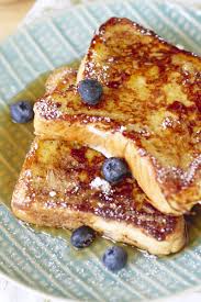 French toast with blueberries and syrup