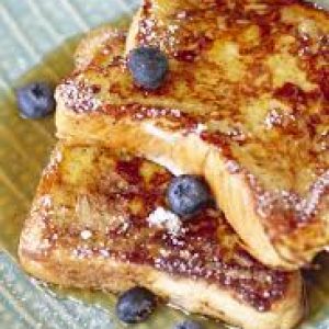 French toast with blueberries and syrup